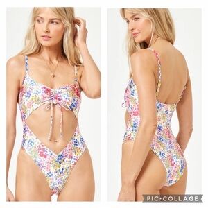 LSPACE x JVS Printed Solana One Piece Swimsuit,  LARGE
